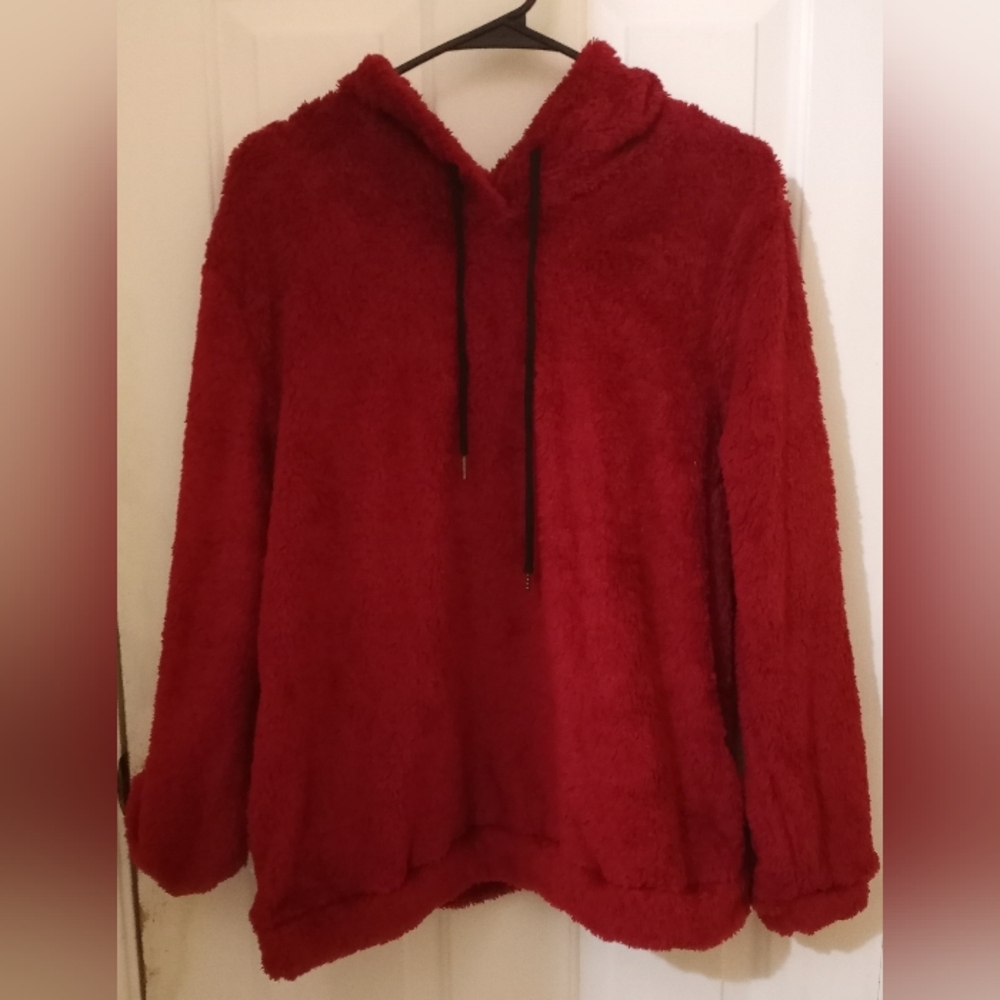Fuzzy Red Hoodie